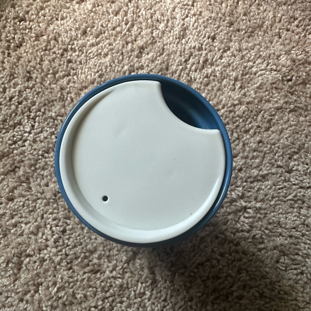 Starbucks Matte Blue Floral Travel Tumbler with Pastel Accents - Picture 2 of 5